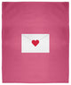 60 x 80 in Love Letter Valentine's Throw Blanket, Pink