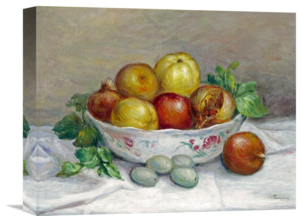 "Nature Morte a La Grenade" Canvas Giclee by Pierre-Auguste Renoir, 16"x13"