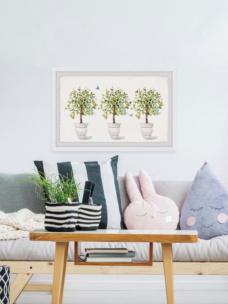 "Tree, a Pot" Framed Painting Print