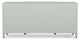 Zen Sage Sideboard with Lattice Fretwork Mirror Doors
