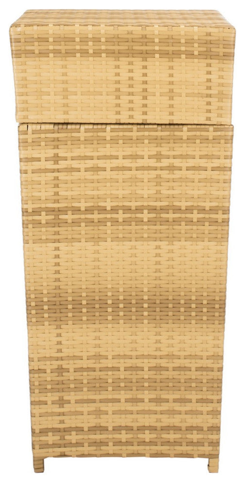 Safavieh Outdoor Mazeli Trash Bin Natural
