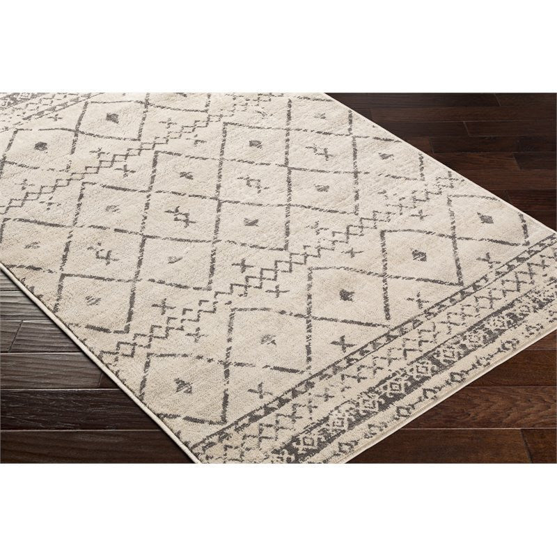 Surya Roma ROM-2338 9'x12'3" Rug, White/Medium Gray