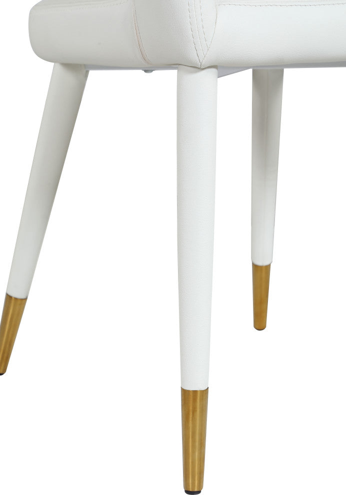 Destiny Dining Chair, White, Faux Leather