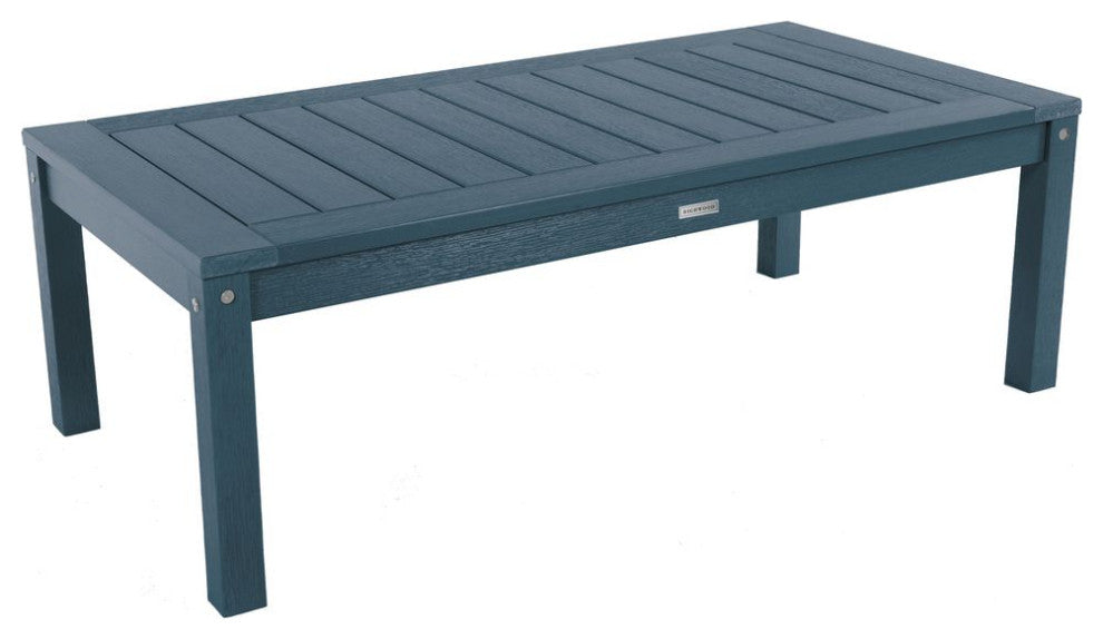 4' Weatherly Bench, Chairs, Conversation Table, 4-Piece Set, Nantucket Blue