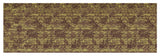 Leaf PVC Bathroom Mat, Beige, 26" x 79", Covers 13.9 sq ft