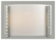 Forged Vertical Bars Sconce, Sterling Finish, White Art Glass