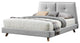 Omax Decor Kenzie Upholstered Platform Bed, Light Grey