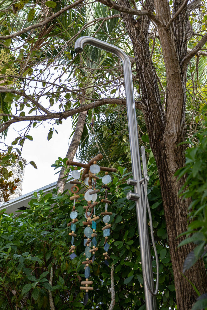 PULSAR 01 Outdoor Shower 316 Stainless Steel with Hand Shower, Brushed Stainless