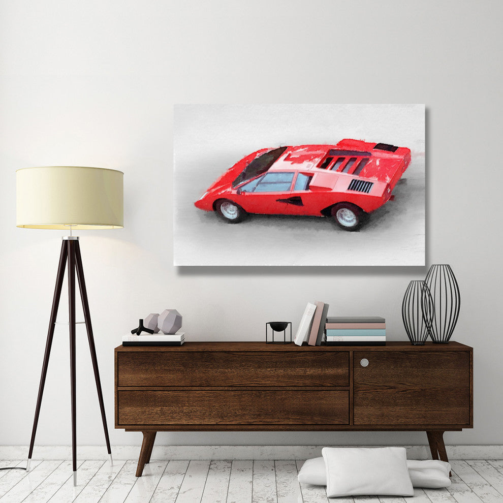 "1974 Lamborghini Countach Watercolor" Fine Art Print