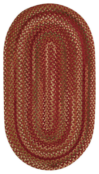 Manchester Braided Oval Rug, Redwood, 4'x6'
