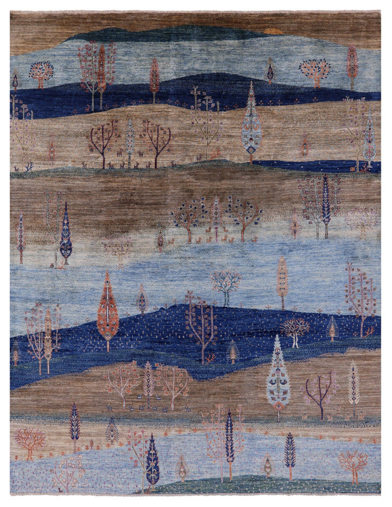 8' 2" X 10' 4" Tribal Persian Gabbeh Handmade Wool Rug Q8017
