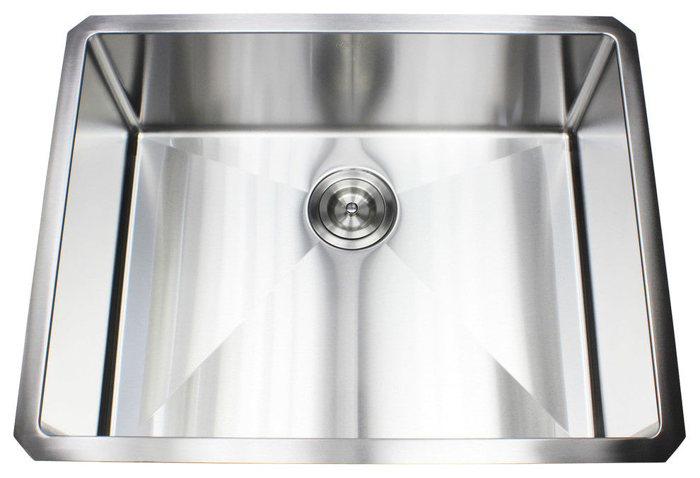 26" 16 Gauge Undermount Single Bowl Stainless Steel Sink Package