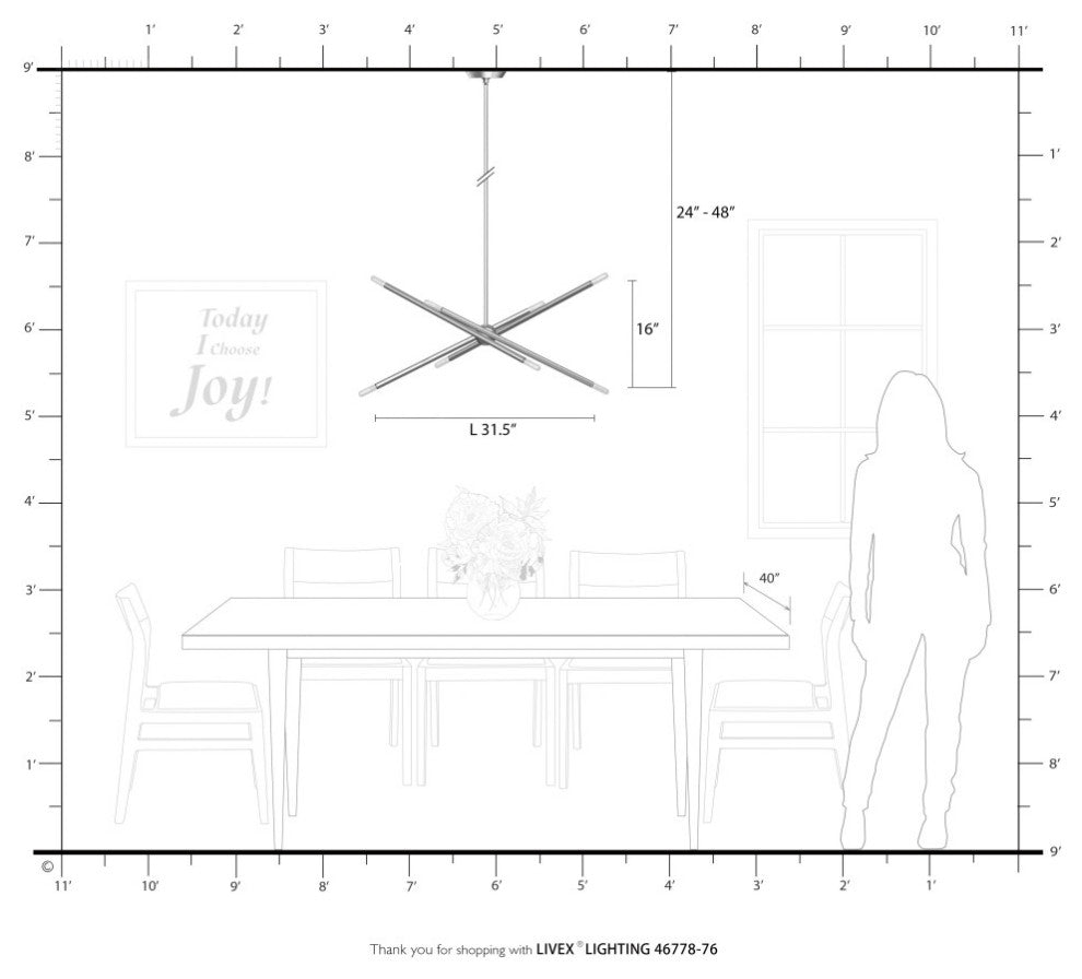 Soho 8 Light Scandinavian Gray Linear Chandelier