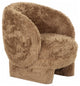 Kiki Vegan Shearling Accent Chair, Taupe