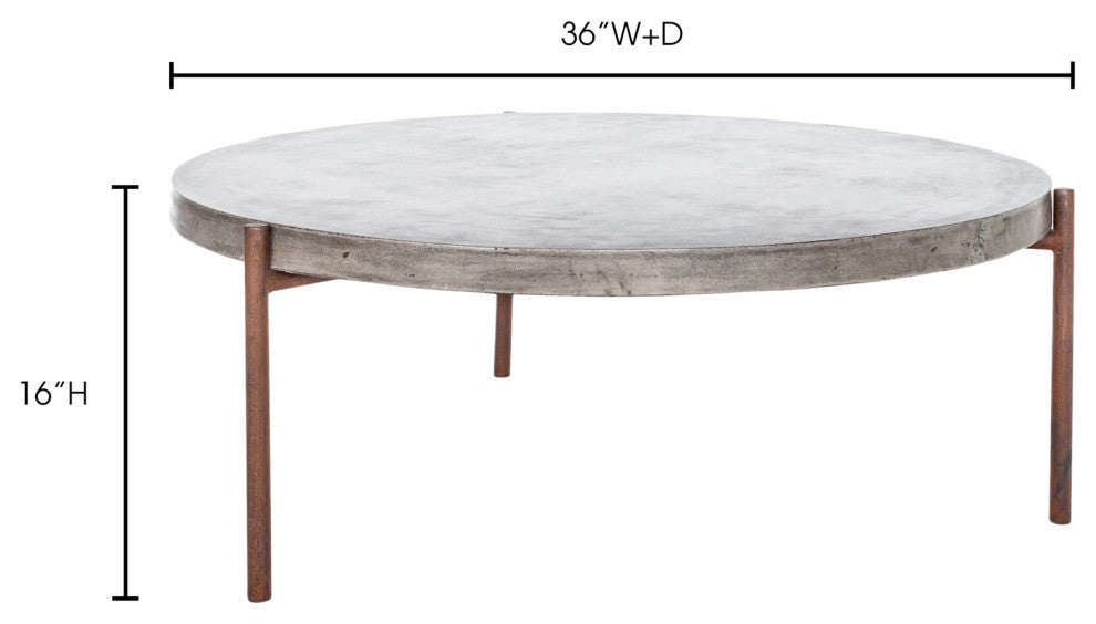 Contemporary Mendez Outdoor Coffee Table - Grey