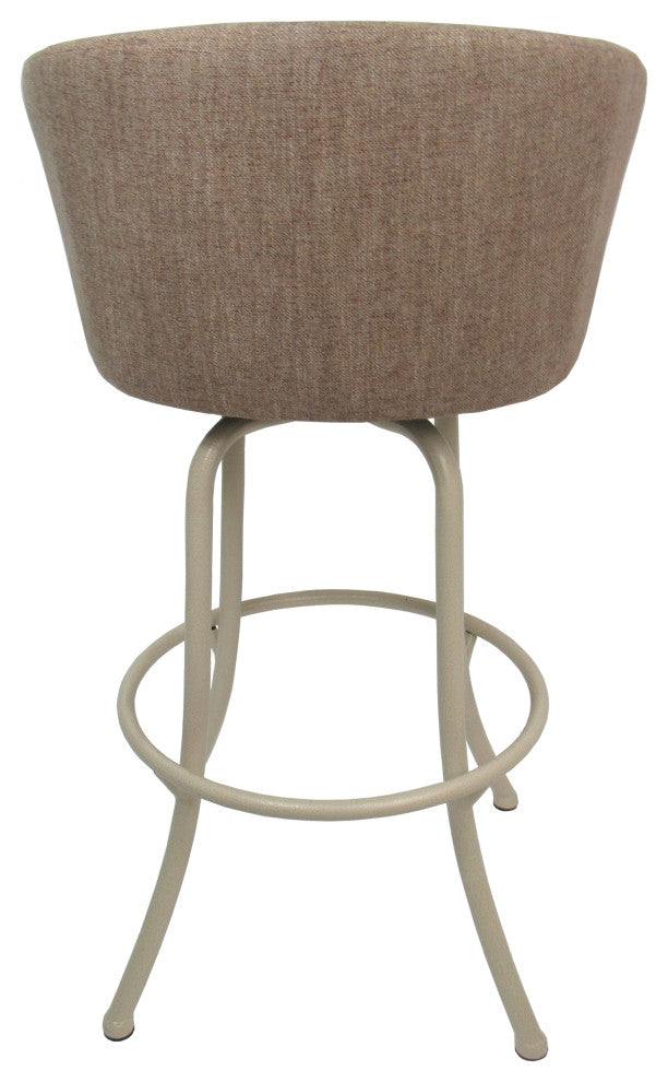 Swivel Counter Metal Pub Set - Joey Stools 26" or 30", Basin Beige - Beige, 30", Crackle