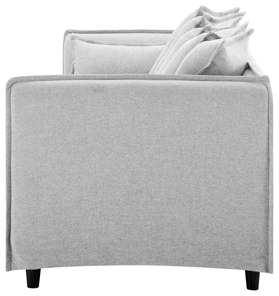 Sofa, Fabric, Gray, Modern, Living Lounge Room Hotel Lobby Hospitality