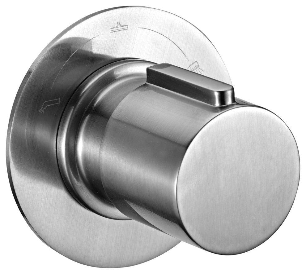 ALFI Brand AB9101-BN Brushed Nickel Modern Round 3 Way Shower Diverter