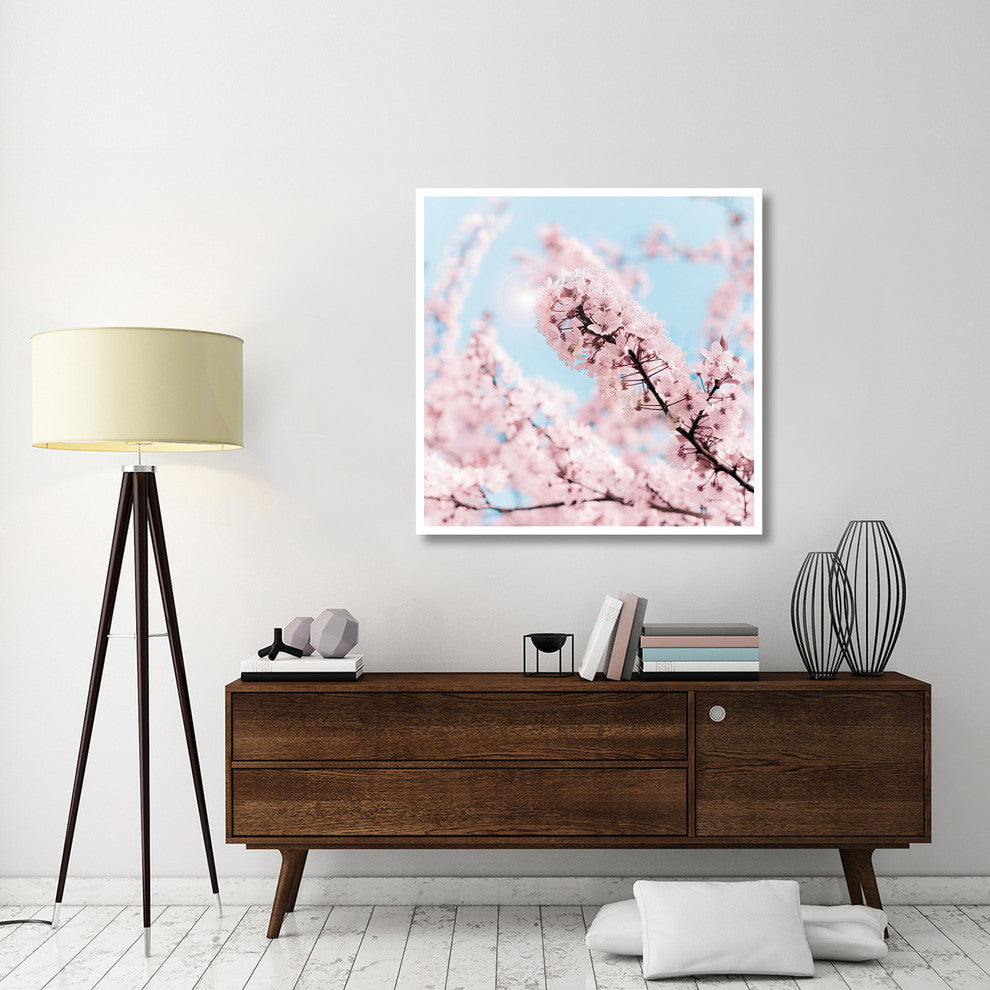 "Cherry Blossom Clouds" Digital Paper Print by Keri Bevan, 42"x42"