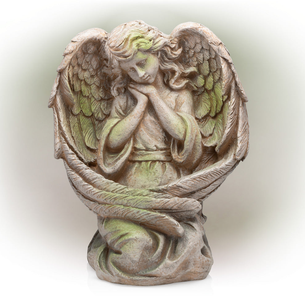 Alpine Old World Guardian Angel Statue, 19"
