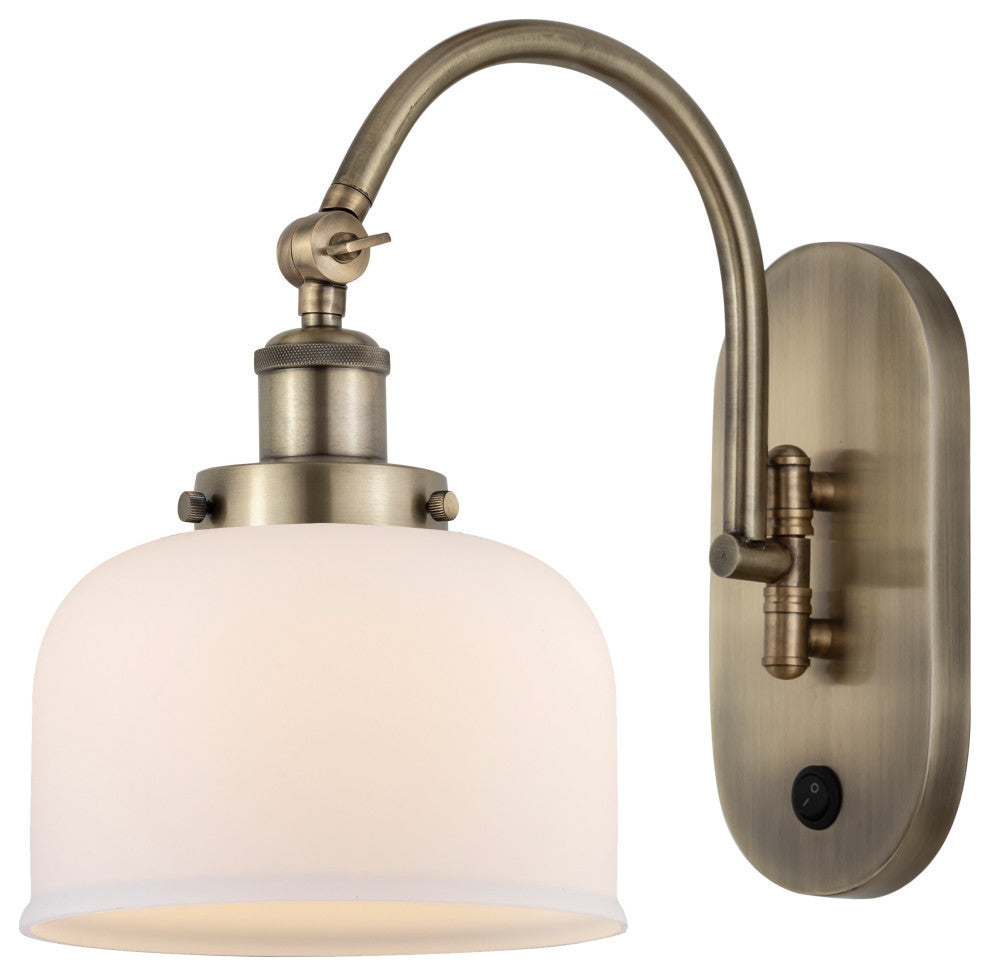 Bell Sconce, Antique Brass, Matte White, Matte White