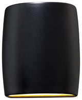 Ambiance Small Cylinder, Open Top/Bottom Wall Sconce, Matte Black, Dedicated LED