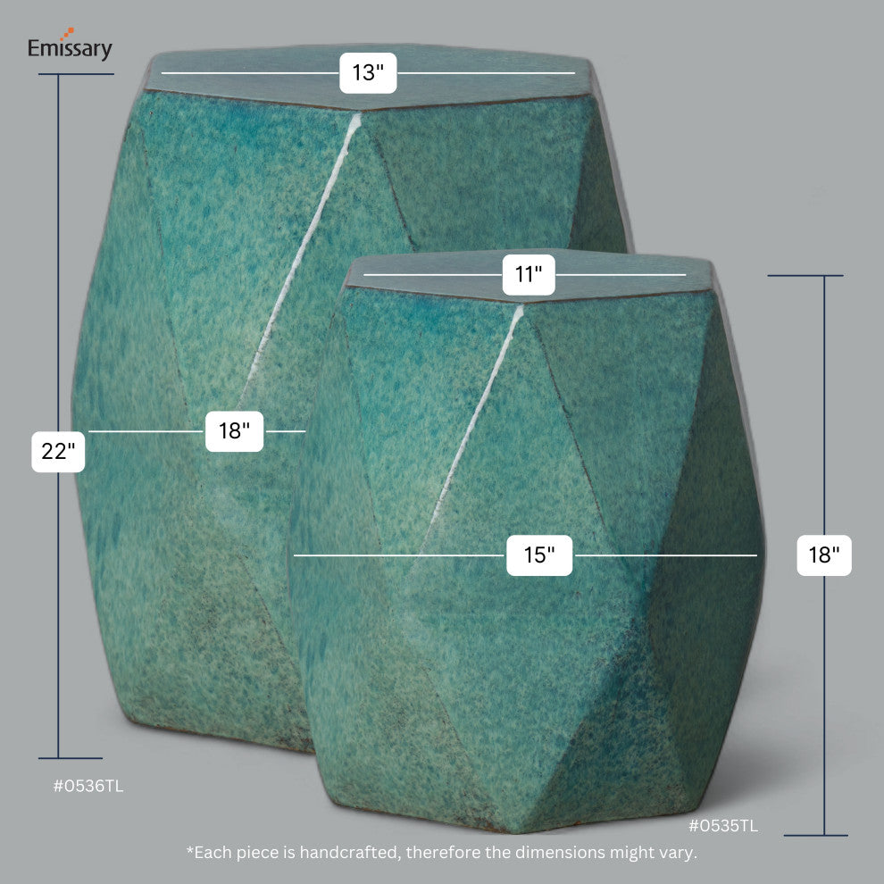 Large Teal Matrix Stool