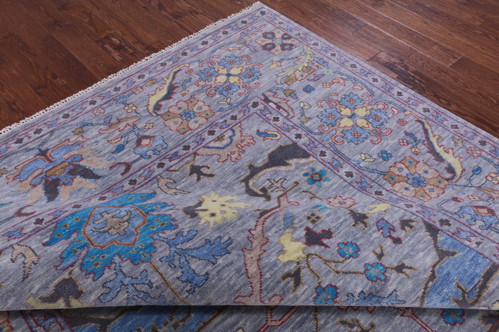 9' 2" X 12' 2" Turkish Oushak Hand-Knotted Wool Rug - Q15836