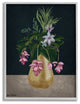 Gold Vase Pink Flower Drawing, 16"x20"