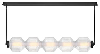Fredrick Ramond Reign Medium Five Light Led Linear, Black