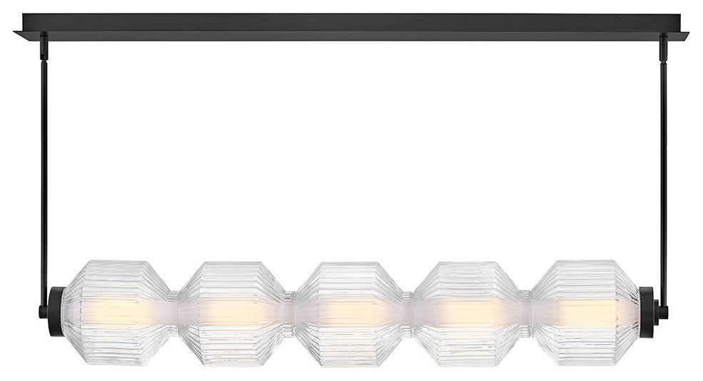 Fredrick Ramond Reign Medium Five Light Led Linear, Black