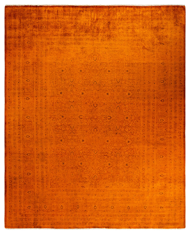 Fine Vibrance, One-of-a-Kind Hand-Knotted Area Rug Orange, 9' 3" x 11' 6"