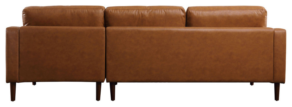 Frederick Modern Contemporary Leather Sofa with Chaise