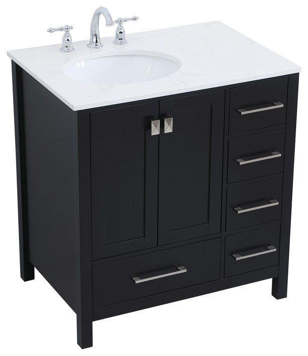 Isabel Black 32" Single Sink Bathroom Vanity