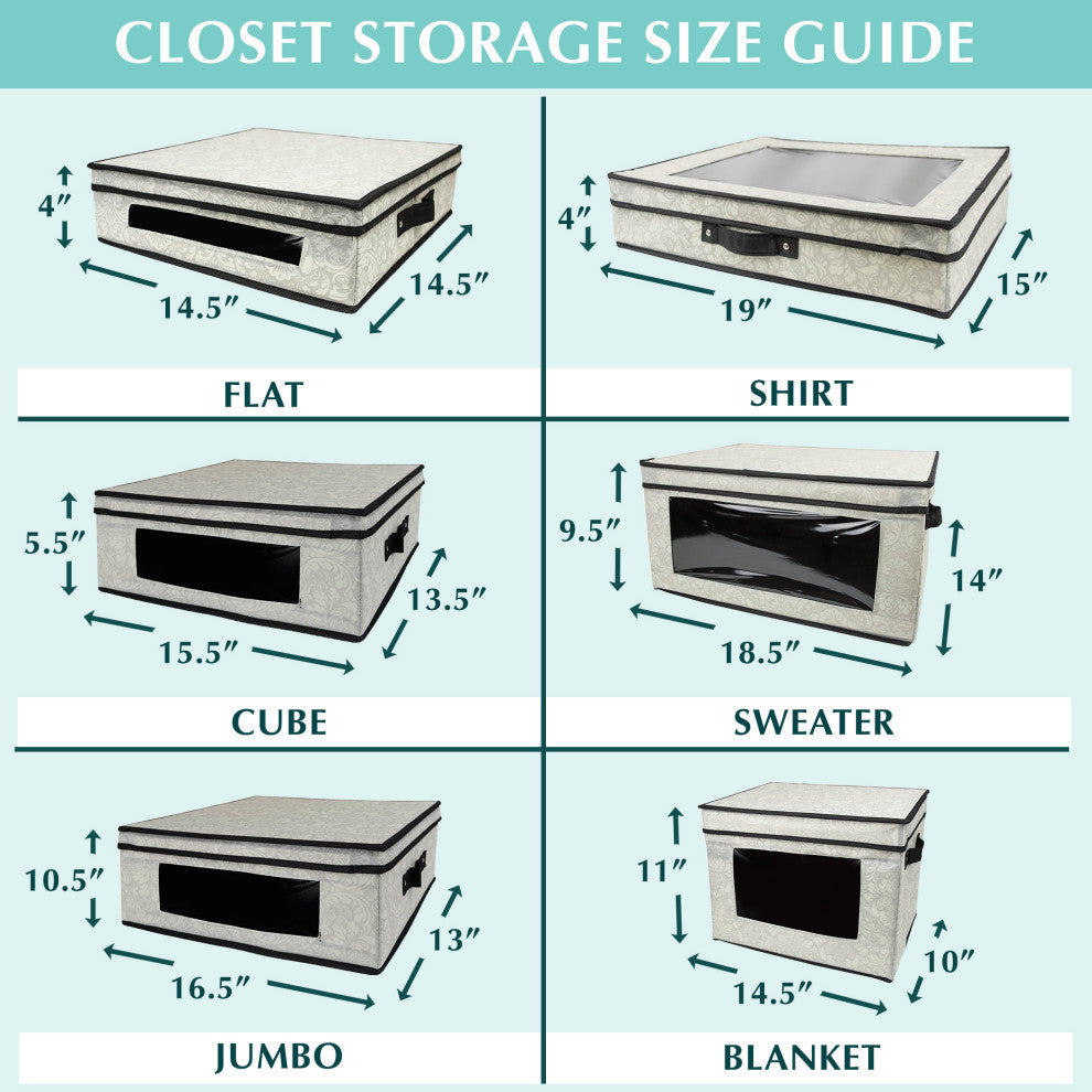 Closet Storage Flat Damask