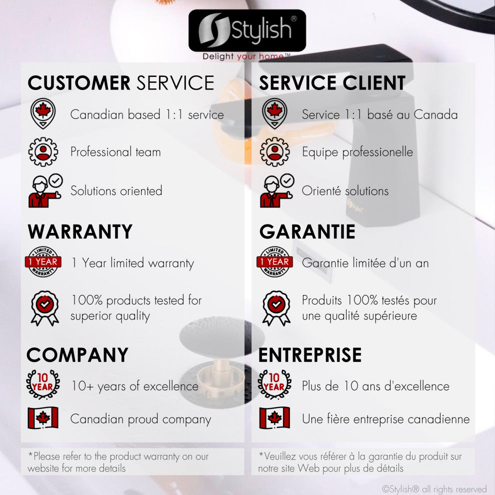 STYLISH Black Matte Pop-Up Bathroom Sink with Overflow Set of Two