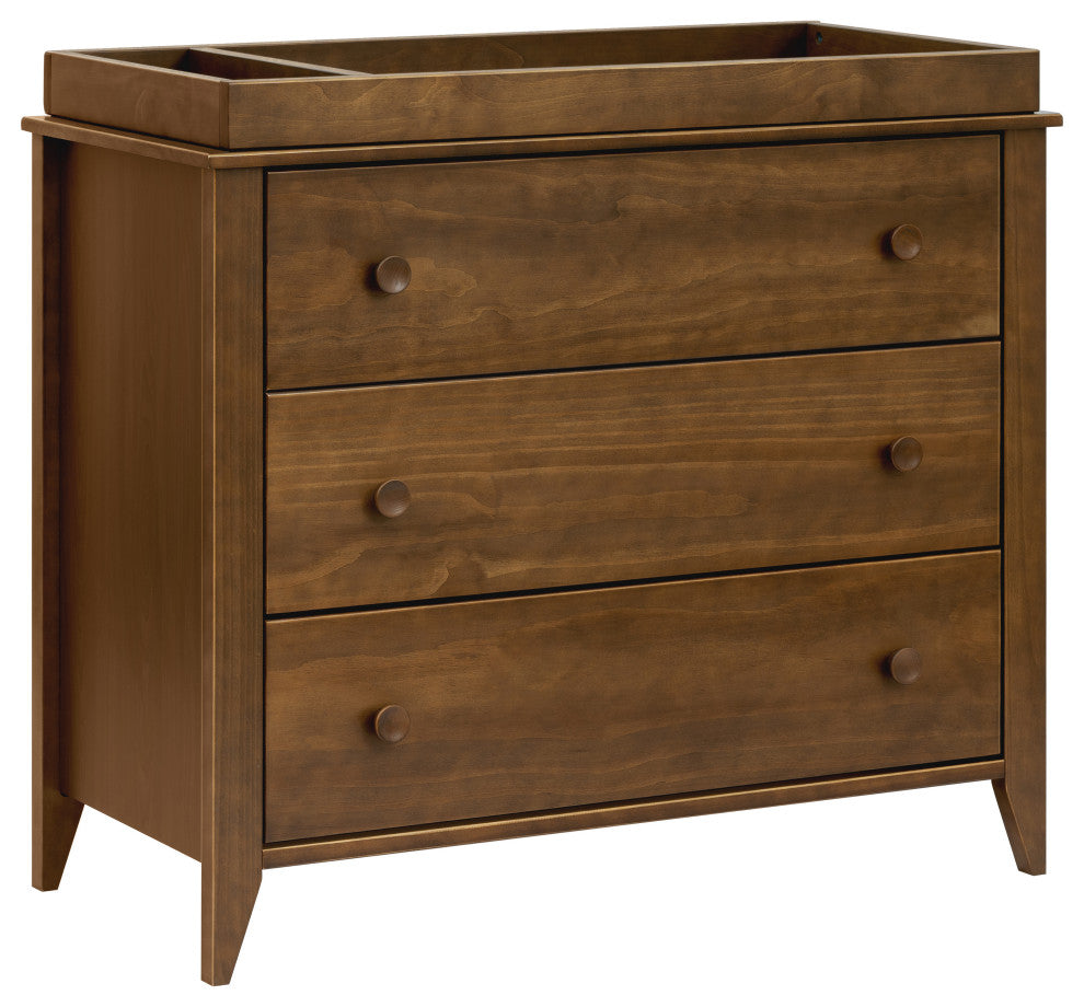 Sprout 3-Drawer Changer Dresser With Removable Changing Tray, Natural Walnut