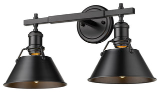 Orwell 2-Light Vanity Light in Matte Black
