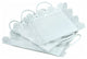 Metal Tray With Cutout Design, Set Of 3, White