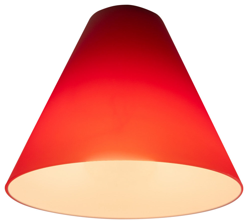 Inari Silk Martini Pendant Glass Shade, Red