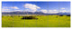 Green Bavaria Field Panorama, Landscape Canvas Art Print, 70"x28", 6 Panels