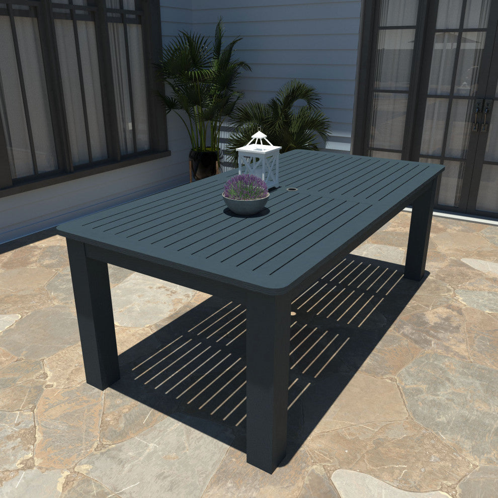Rectangular 42x84 Table, Weathered Acorn, Federal Blue