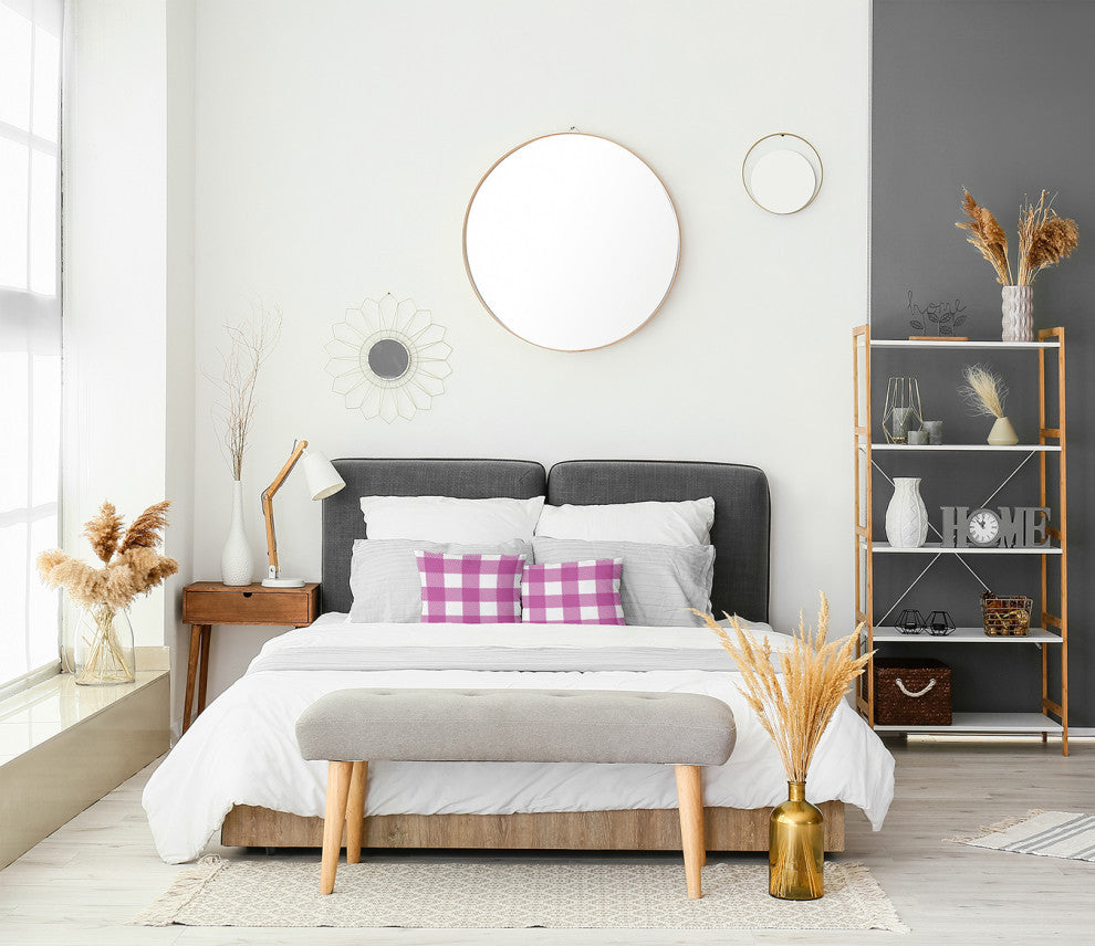 Buffalo Plaid Accent Pillow, Orchid, 26"x26"