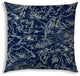 20" Navy Nautical Indoor Outdoor Zippered Pillow Cover