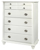 Summit White 5 Drawer Chest of Drawers, 37"x18"x53"