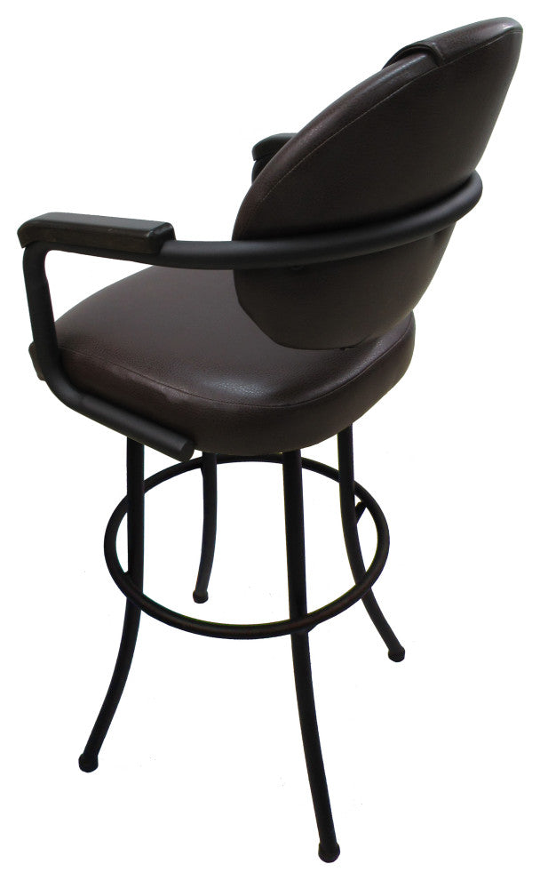 Swivel Metal Counter 26", 30" Extra Tall 34" Bar Stool, M-79, Austin Mahogany