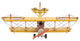 1918 Yellow Curtiss JN-4 1:24 Collectible Metal scale model Airplane