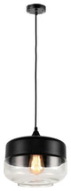 MIRODEMIÂ® Roquebrune-Cap-Martin Loft Chandelier for Kitchen, Black & Clear Ca