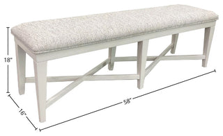 Parker House Americana Modern Dining 58" Upholstered Bench