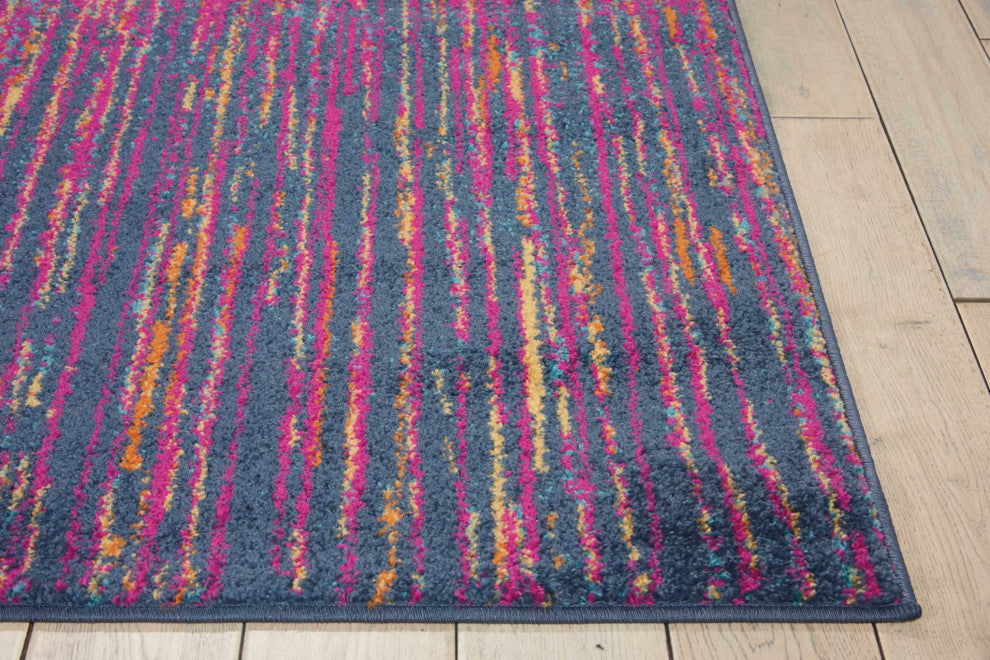 7 x 10 Rainbow Abstract Striations Area Rug